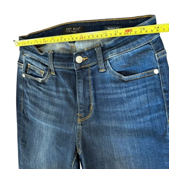 Judy Blue Mid Rise Cut Hem Skinny Jeans Womens Size 5 or 27 - Picture 10 of 11
